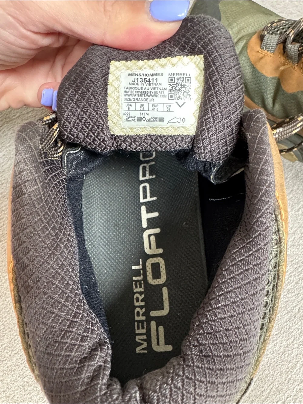 Merrell Olive Green and Brown Gore-Tex Mid Hiking Boots